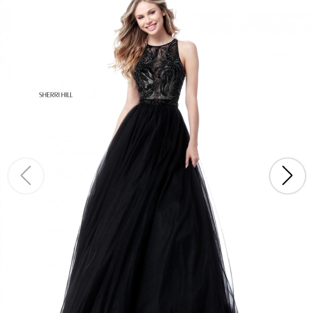 Sherri Hill Black Evening Gown